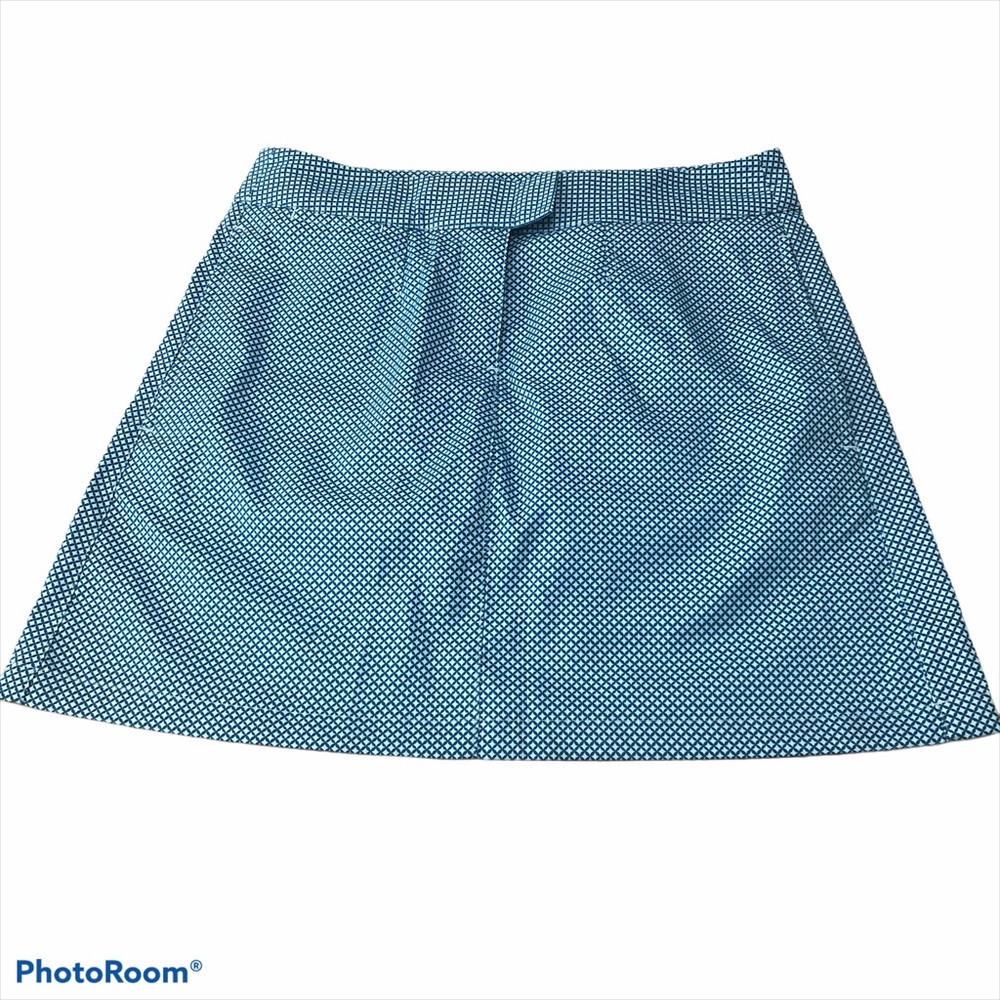 PUMA Golf Tech Diamond Print Skort Blue White Size 0 NWOT